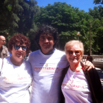 El Secretario de Estado de Servicios Sociales e Igualdad, Mario Garcés, junto a Paca Tricio durante el acto de cierre de la X Solidaria. Madrid año 2017.