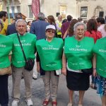 Miembros del voluntariado UDP Lugo en el evento "Ponte en mis Botas".