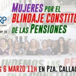 Mujeres por el blindaje constitucional de las pensiones 6 de marzo