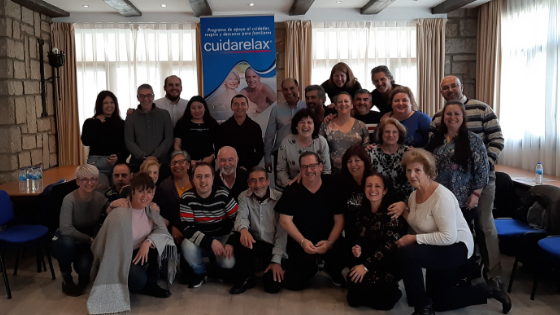 Cuidarelax en Madrid, grupo de familiares en abril 2019