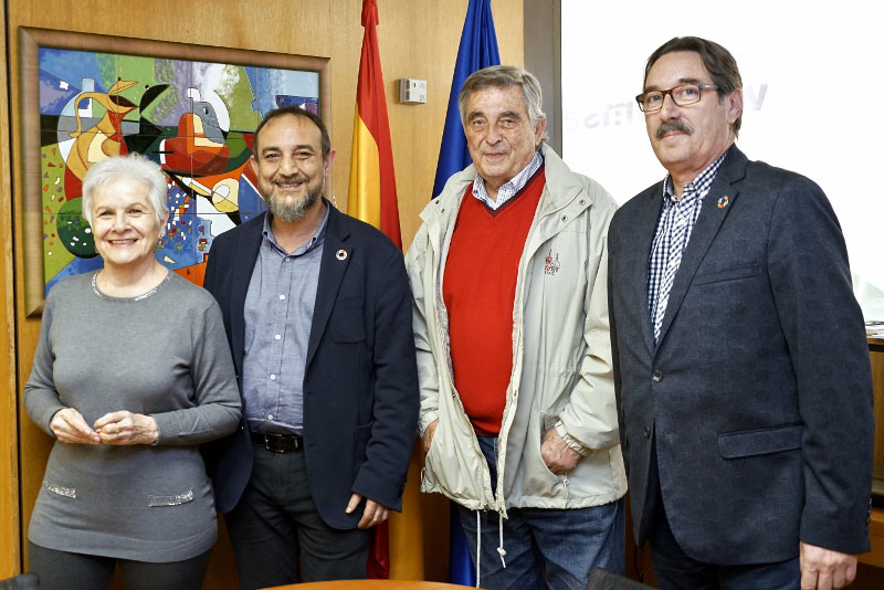 Paca Tricio, Presidenta de UDP se reúne en marzo de 2020 con Luis Alberto Barriga Martín, Director del IMSERSO y CEOMA.
