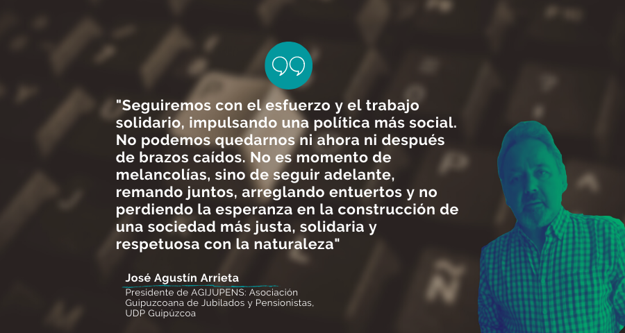 «Esperanza ante la pandemia», por José Agustín Arrieta, Presidente de UDP GUIPÚZCOA