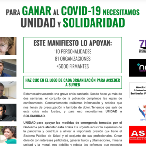 Unidad y solidaridad. Manifiesto promovido por Recortes Cero