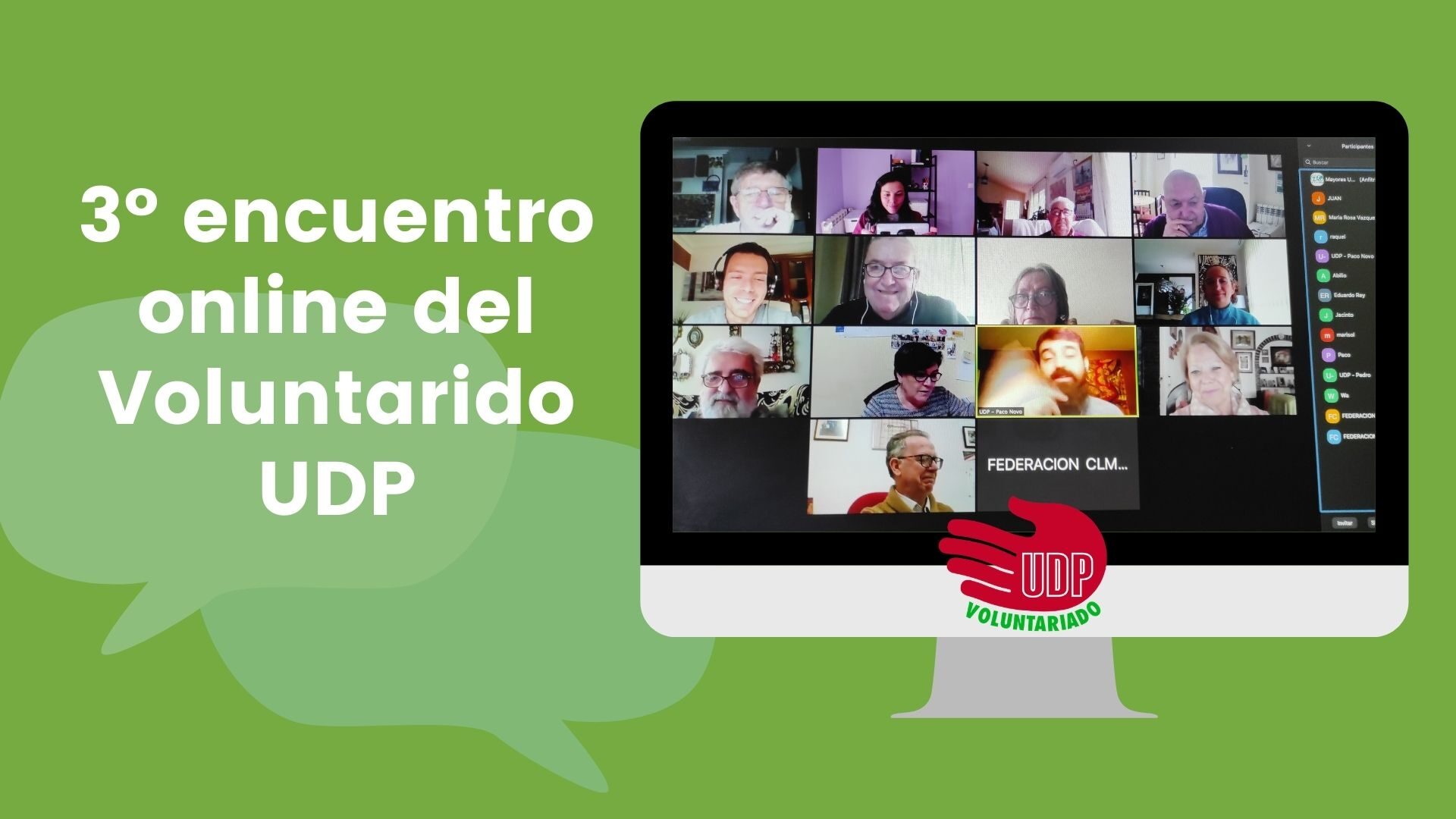 Imagen fotografía personas asistentes encuentro voluntariado UDP