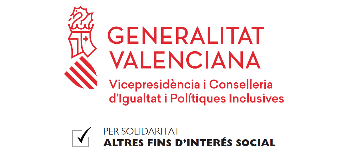 Logotipo Generalitat valenciana, Conselleria de Igualdad y Políticas Inclusivas otros fines de interés social