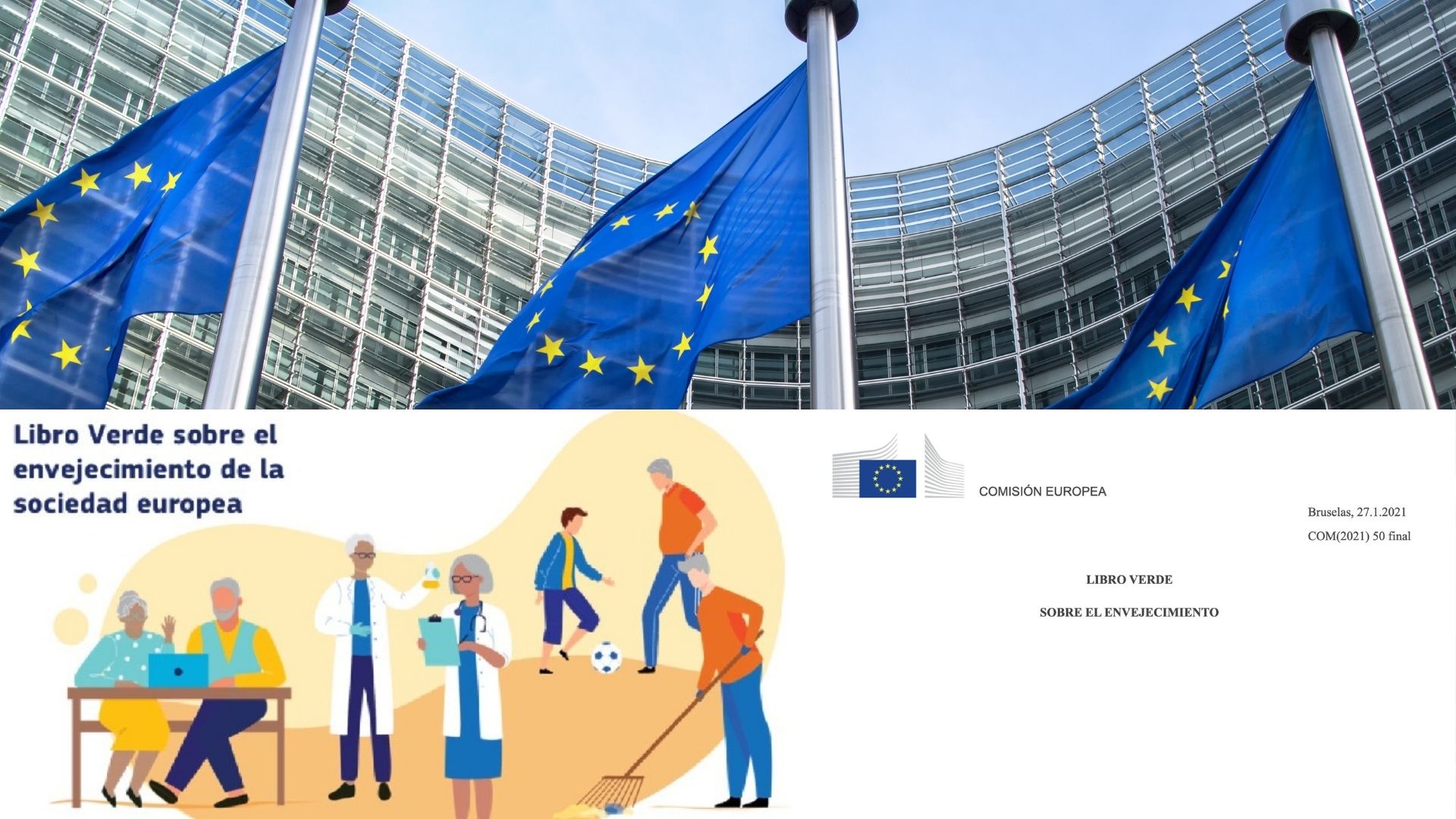 En imagen el edificio del Parlamento Europeo, junto a la bandera de la Unión Europea
