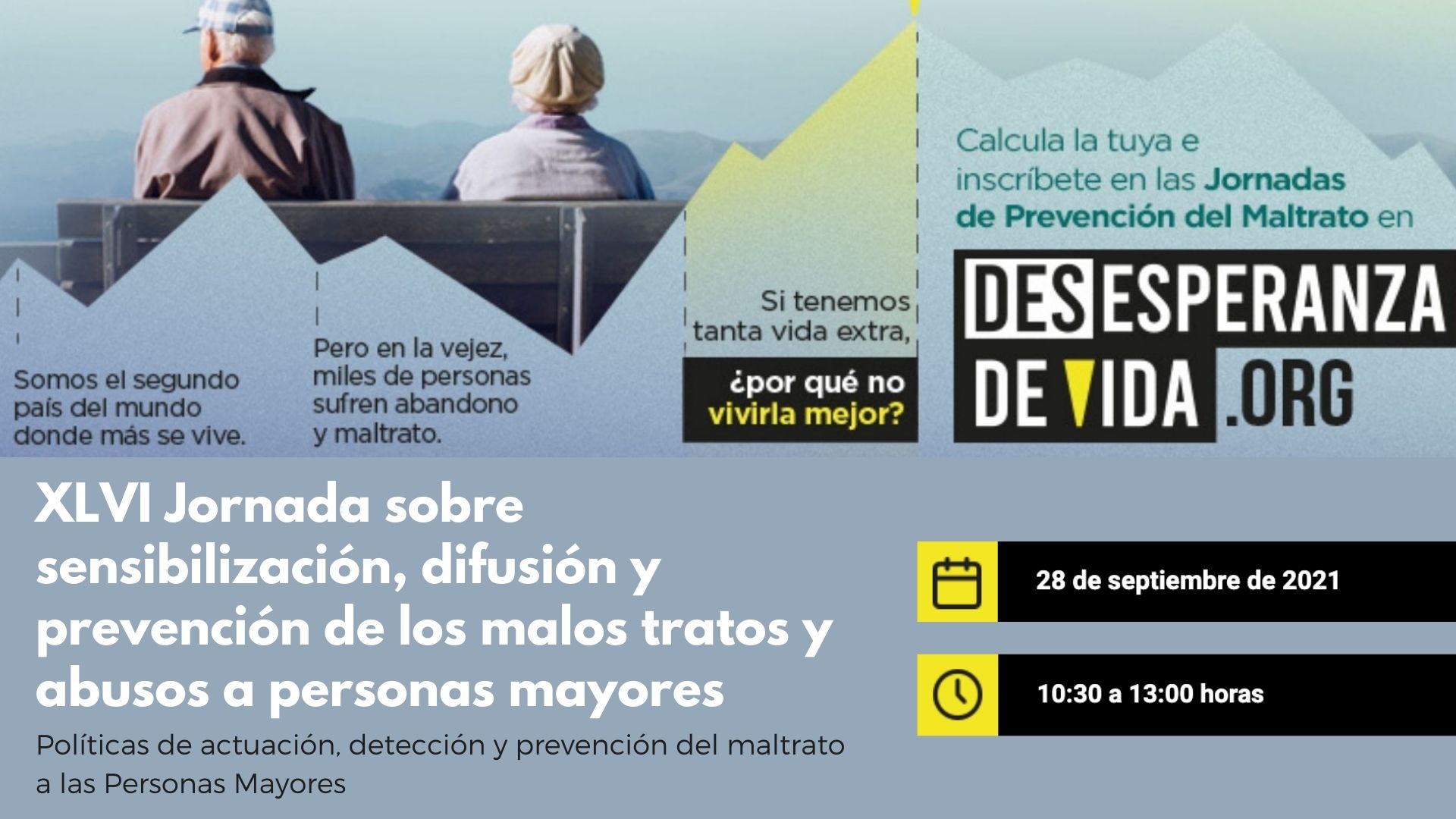 cartel XLVI Jornada de prevención maltrato a personas mayores