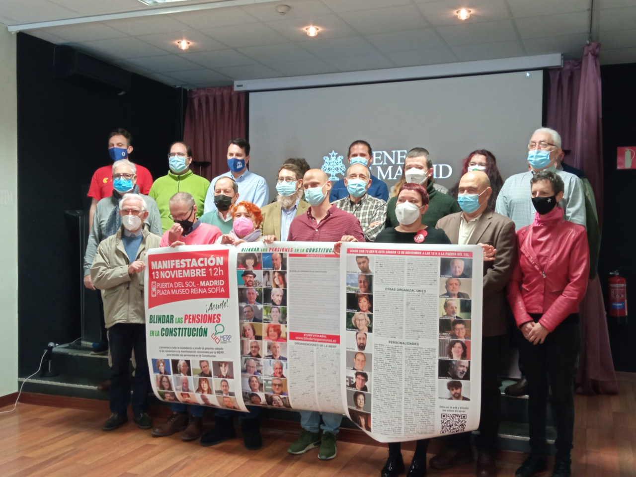 La MERP llama a toda la ciudadanía a acudir el próximo sábado 13 de noviembre a Madrid para blindar las pensiones