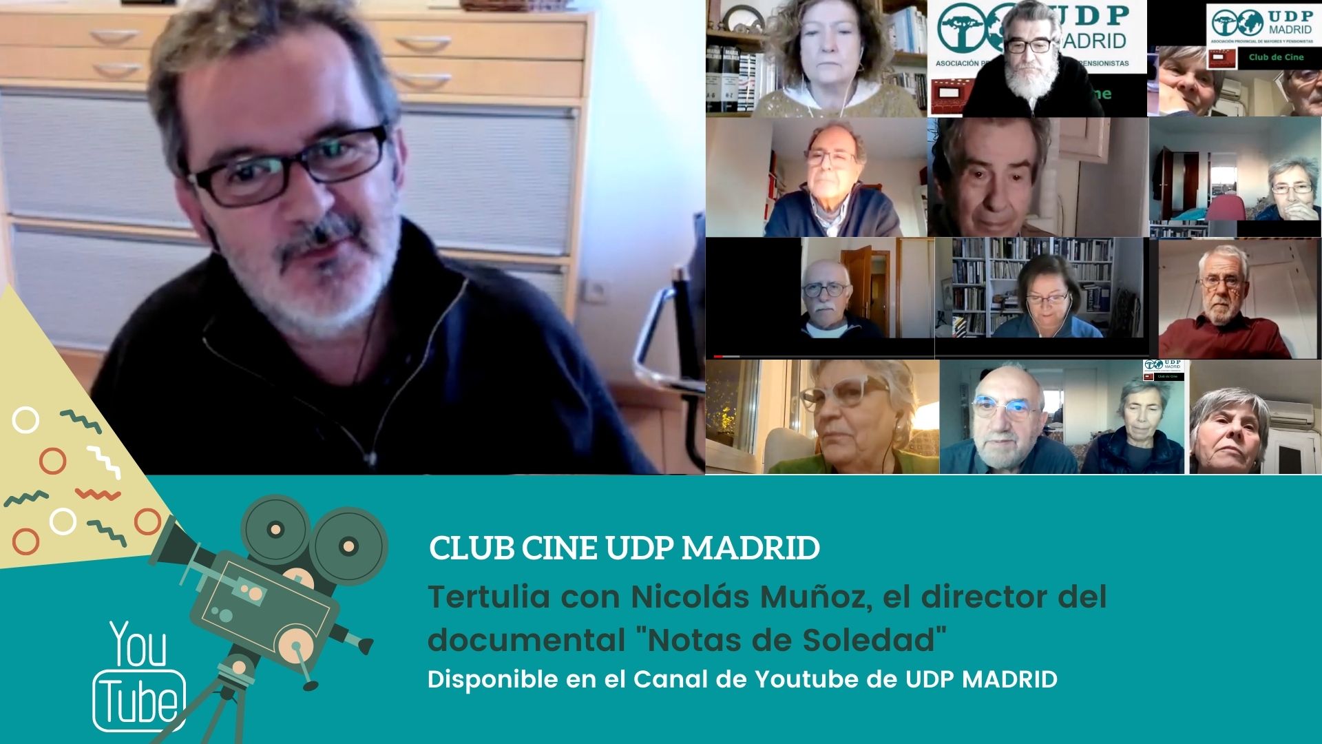 Cine Club de UDP Madrid, con Nicolás Muñoz, director del documental «Notas de soledad»