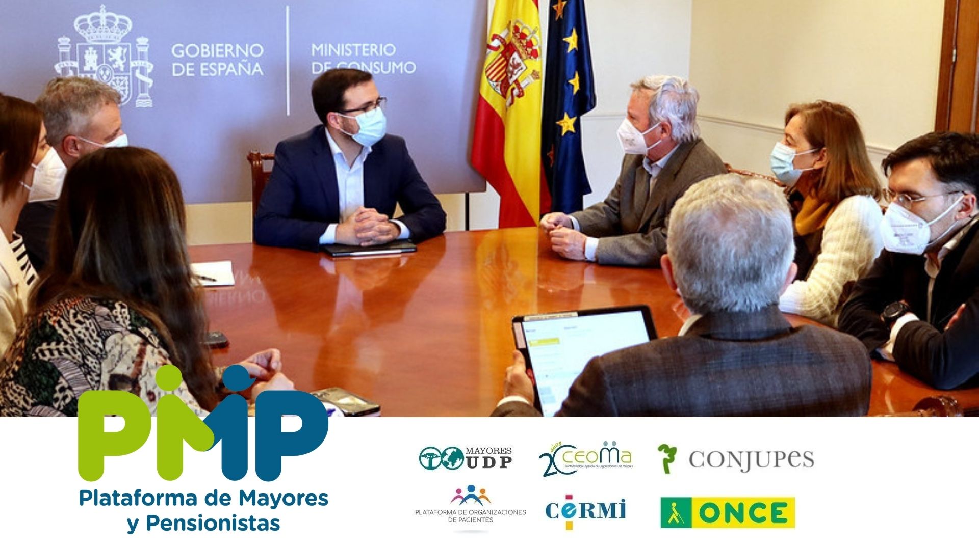 La PMP se reúne con Alberto Garzón para abordar las necesidades de las personas mayores frente a los servicios financieros 