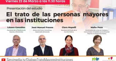 cartel Sigue en directo la presentación del estudio 'Trato de las personas mayores en las instituciones' de la Plataforma de Mayores y Pensionistas