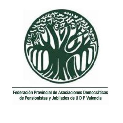 Logotipo Federación Provincial de Asociaciones Democráticas de Pensionistas y Jubilados de la UDP de Valencia